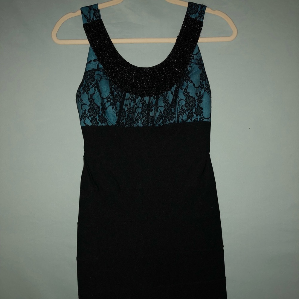Trixxi Sequined Lace Top Dress